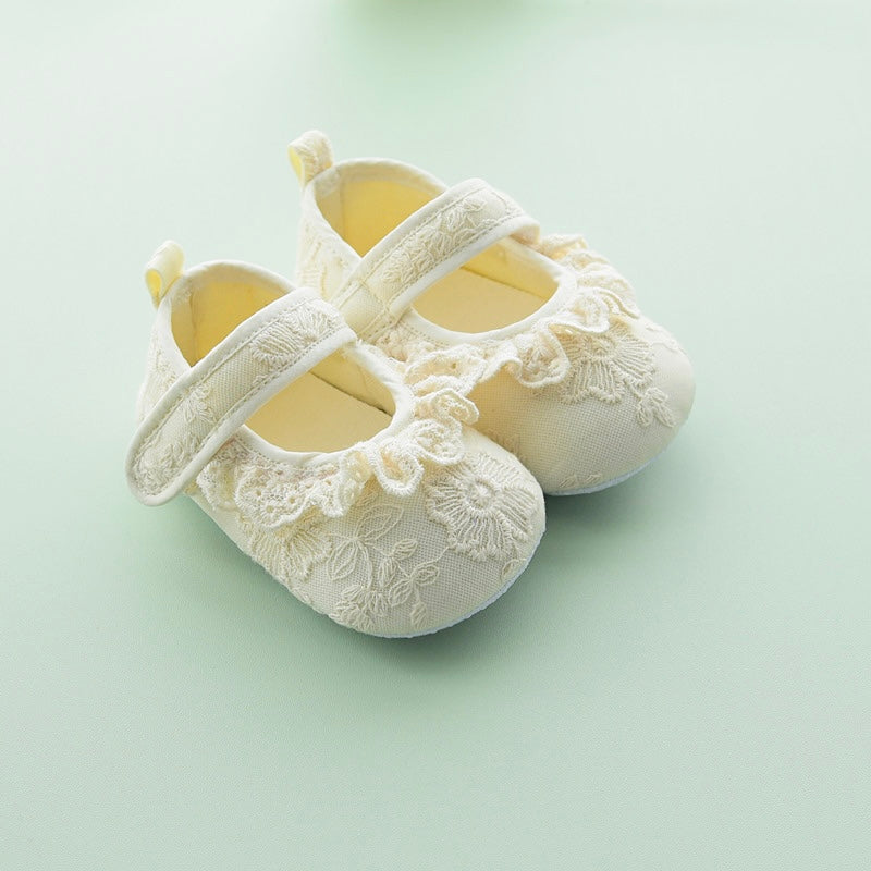 Baby pre-walker shoes lace Beige