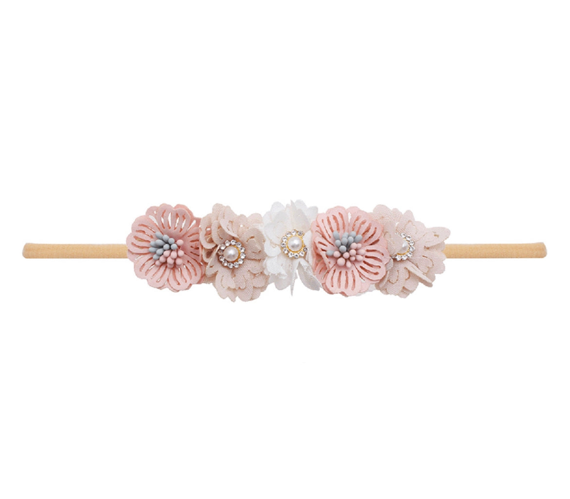 nylon flower headband very soft 2