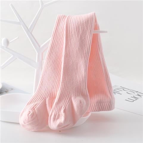 cotton tights solid pink