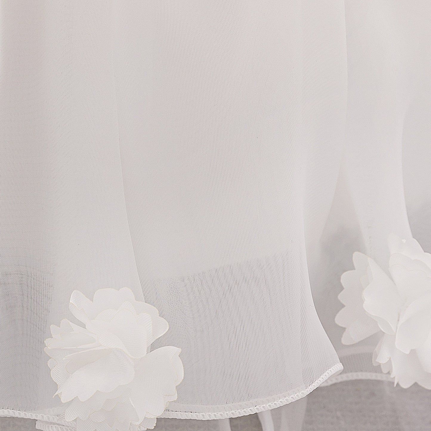 Elegant suspended dress with flowers and 2 big bows 2 color