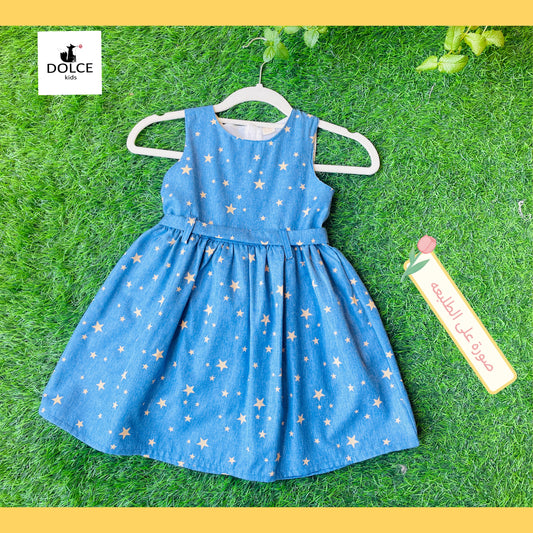 Simple girl dress star pattern