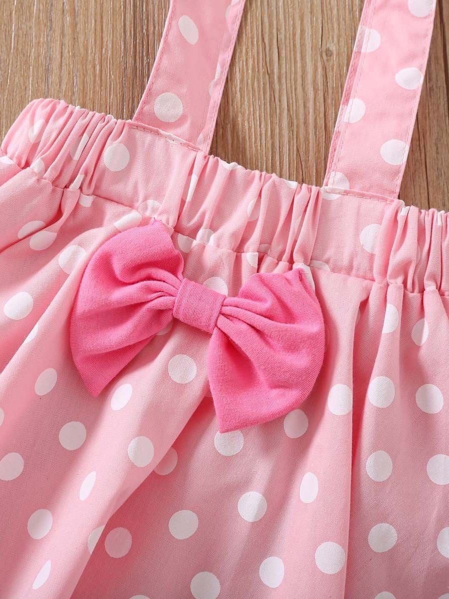 Minnie mouse 3 piece set long sleeve Top + skirt + headband pink