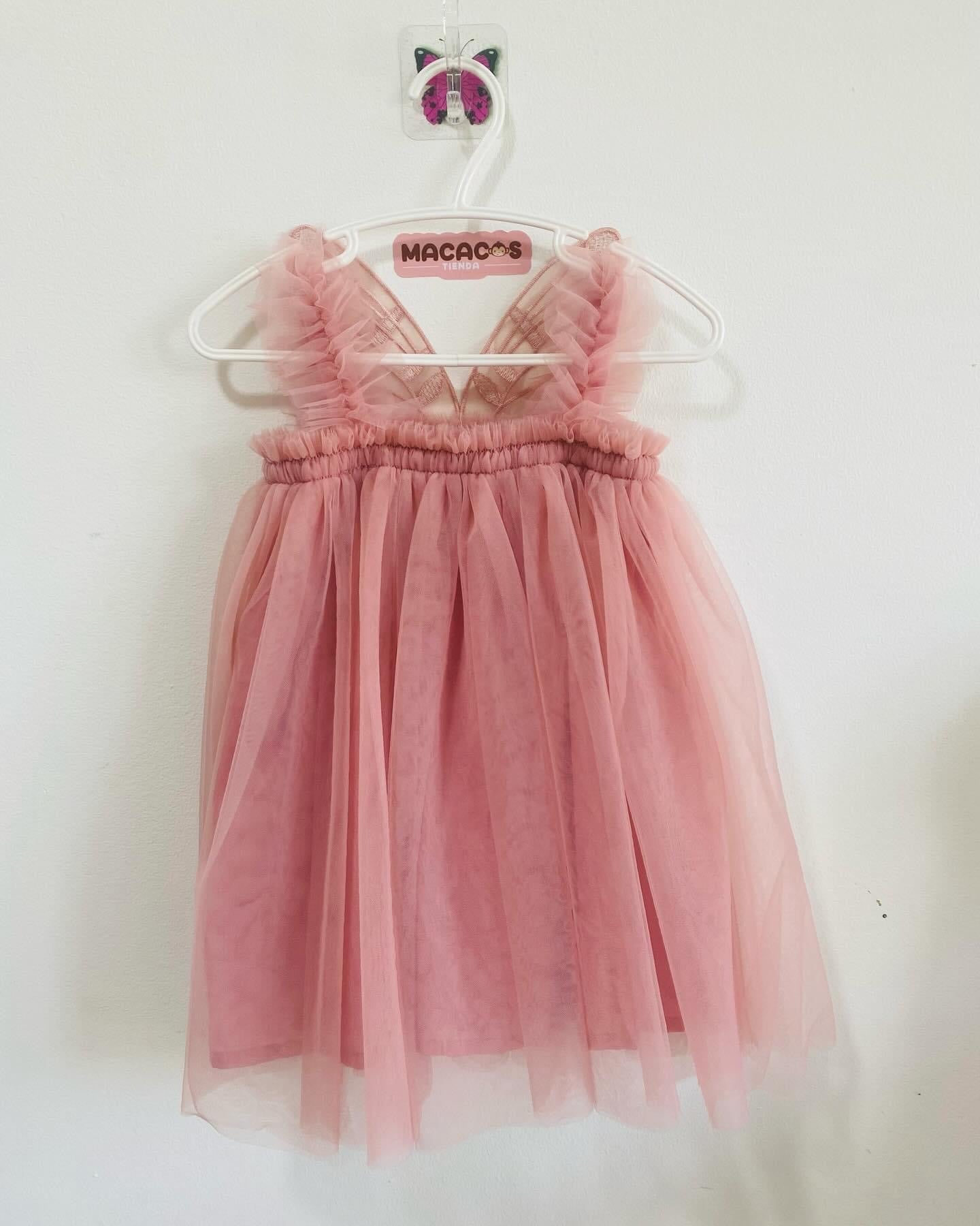 Butterfly Multi layered Tutu dress dusty rose