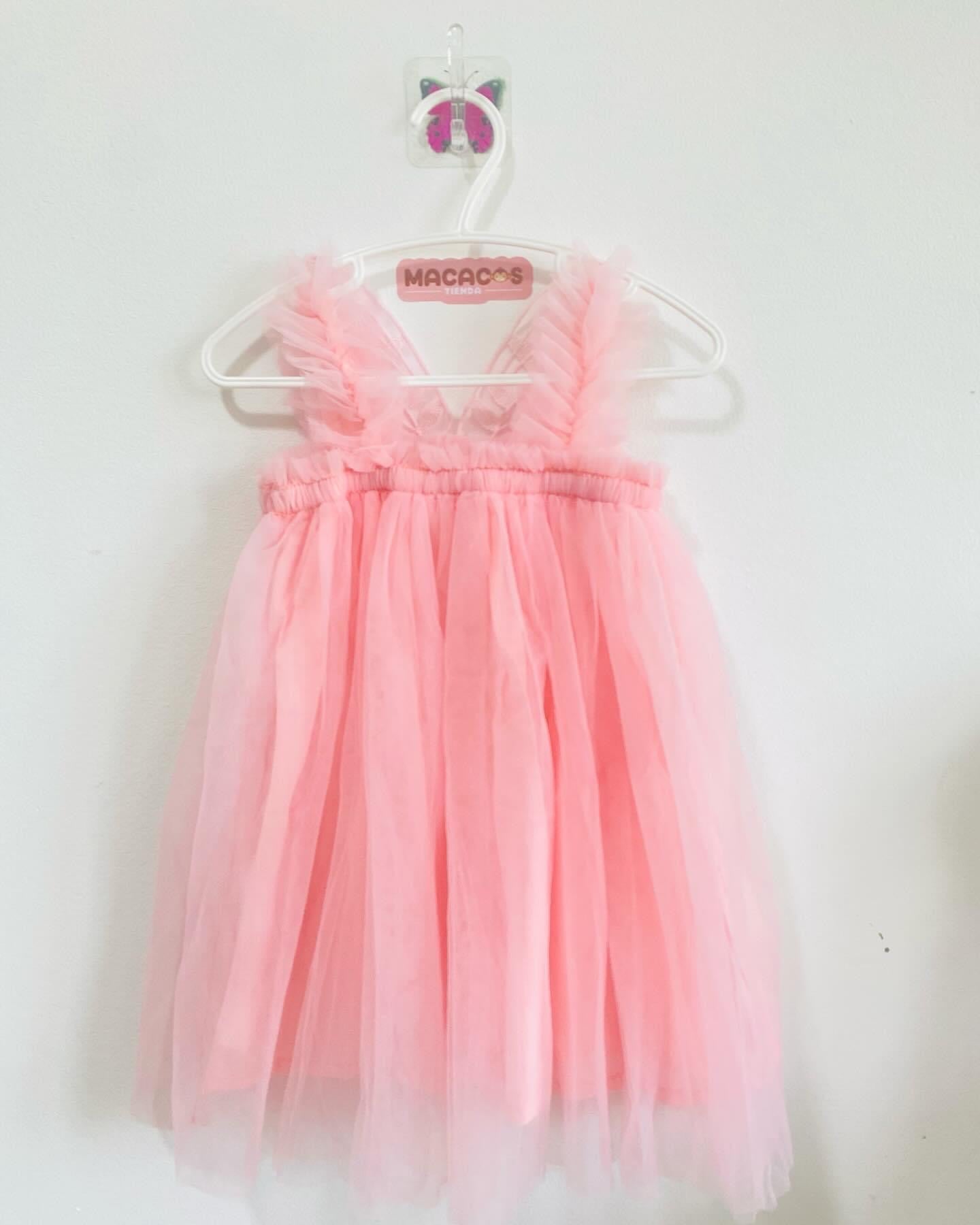 Butterfly Multi layered Tutu dress pink