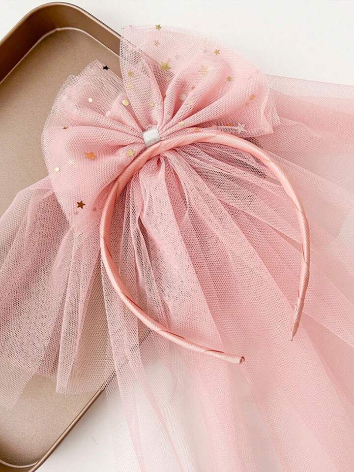 Girls veil headband with crown 3 color