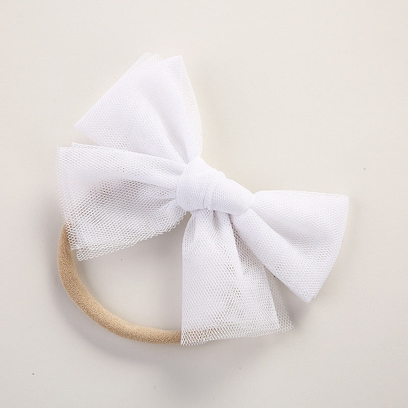 Tulle bow knot headband very soft