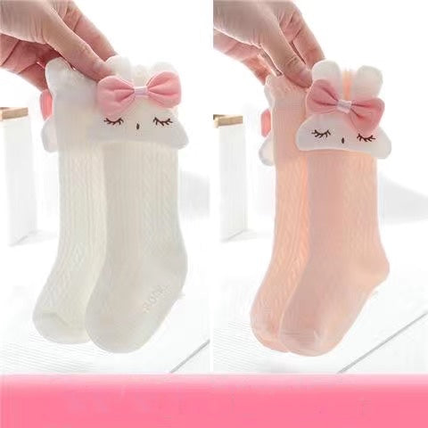 baby socks with rabbit 2  colors