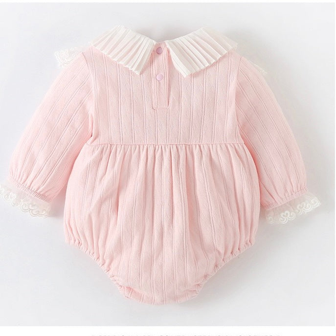 Baby Girl long sleeveRomper with bow knot