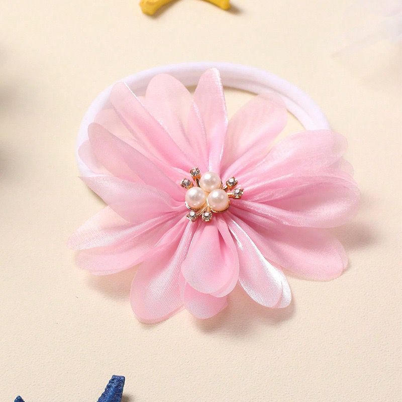 2 pieces set Mermaid outfit + headband for newborn baby pink color