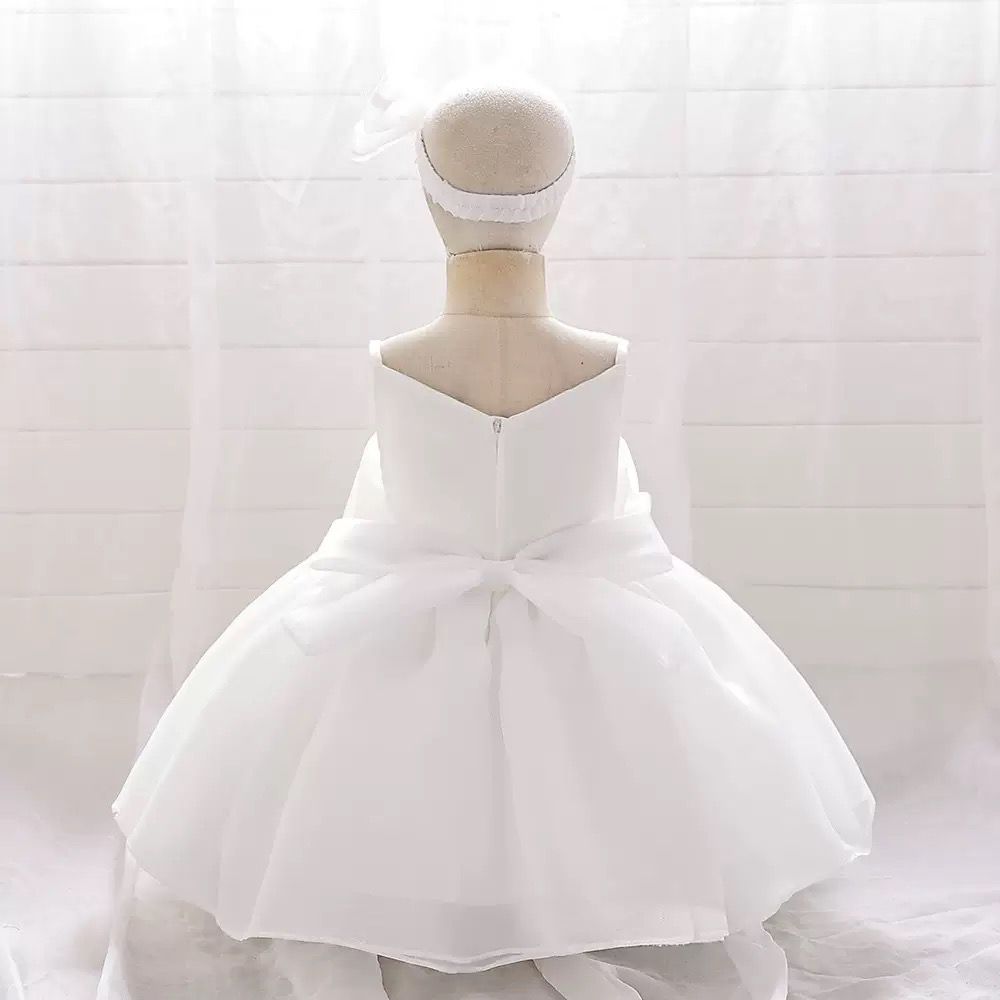 2 pcs set Elegant Princess dress with roses +  headband 2 color