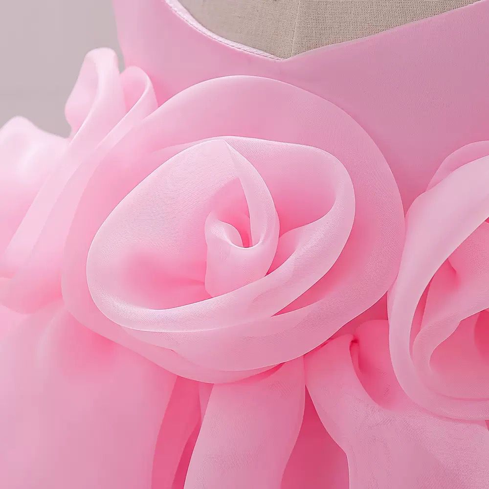 2 pcs set Elegant Princess dress with roses +  headband 2 color