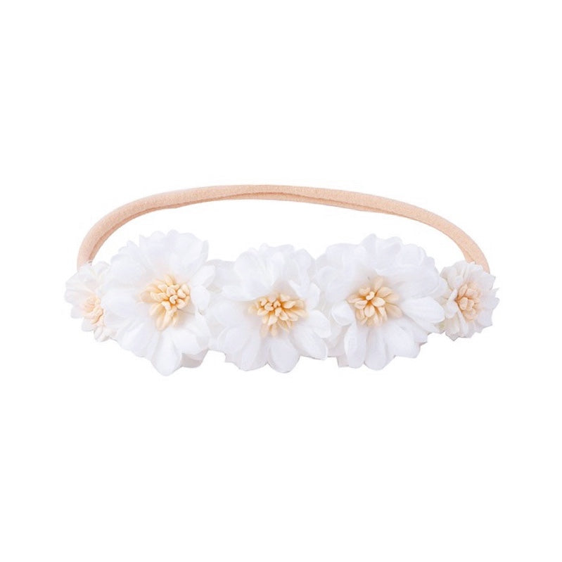 nylon flower headband very soft 2