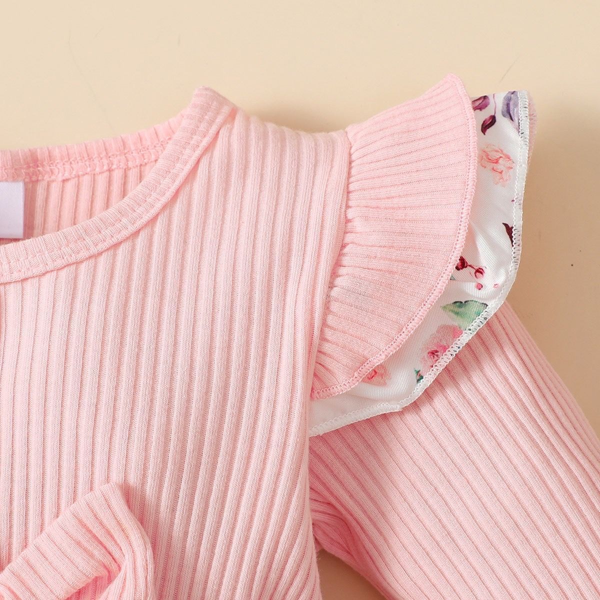 set of 2 pcs long sleeve baby romper dress + headband