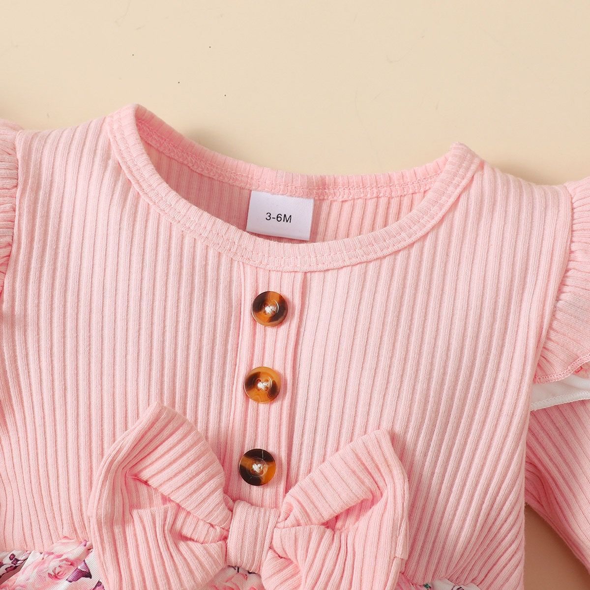 set of 2 pcs long sleeve baby romper dress + headband