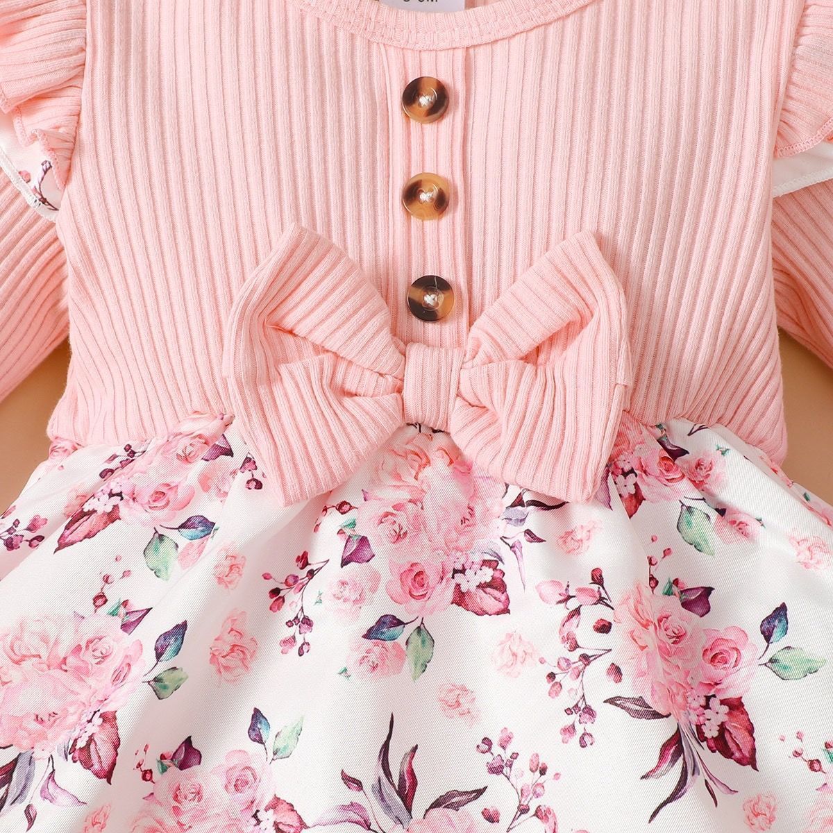 set of 2 pcs long sleeve baby romper dress + headband