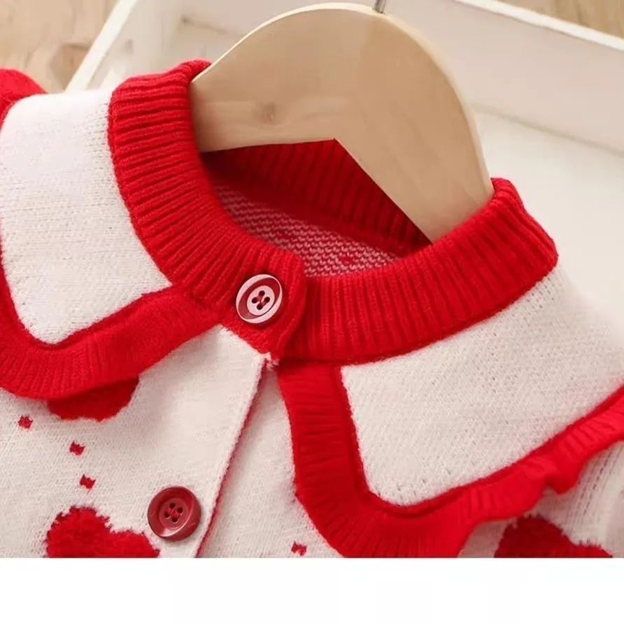 Set of 2pcs knitted jacket + skirt .