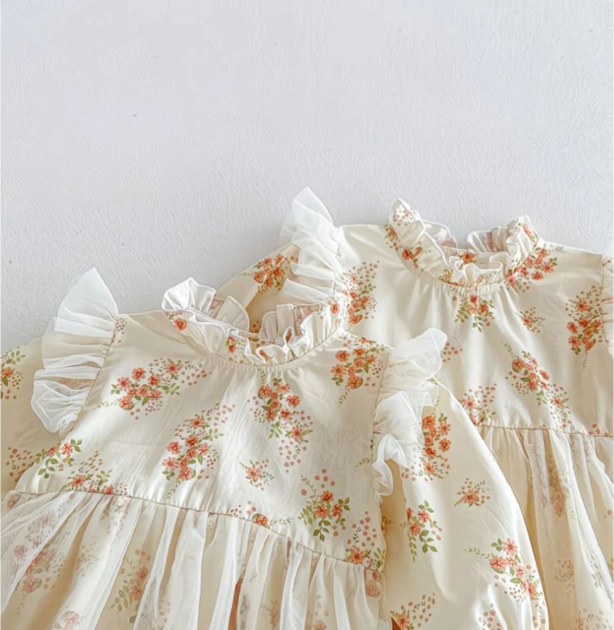 Set of 2pcs long sleeve baby romper dress + headband . 100% cotton