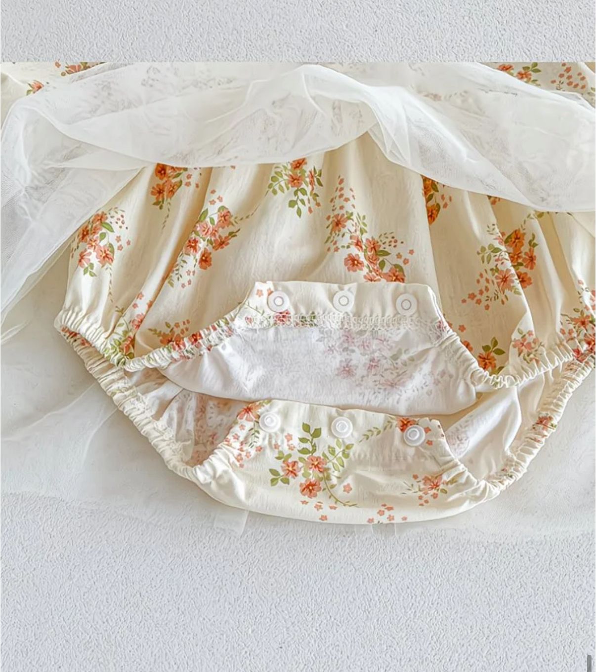 Set of 2pcs long sleeve baby romper dress + headband . 100% cotton