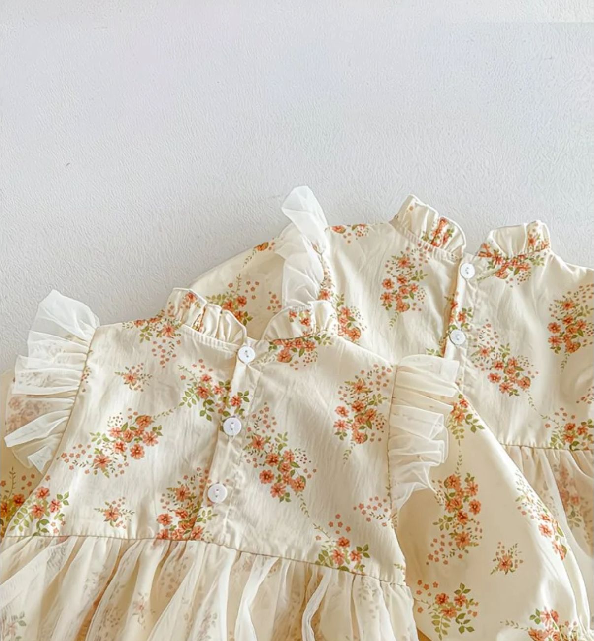 Set of 2pcs long sleeve baby romper dress + headband . 100% cotton