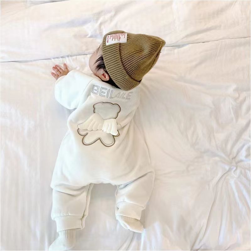 Baby long sleeve jumpsuit with wings 2 color