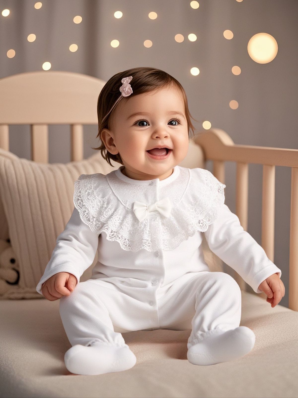 Baby long sleeve jumpsuit with hat 2color