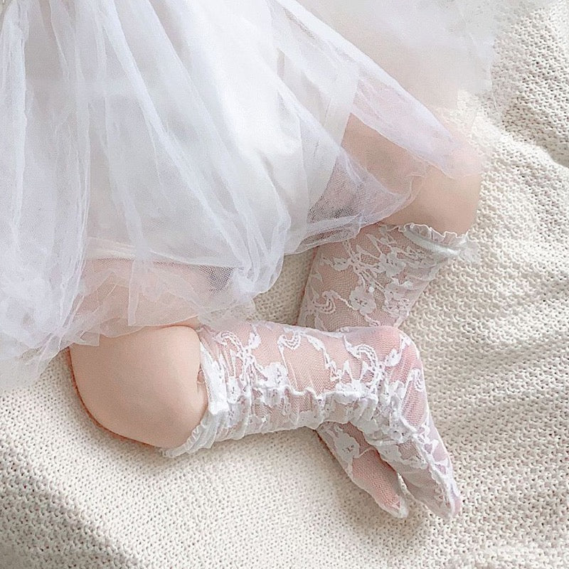 Baby lace tube socks knee high socks