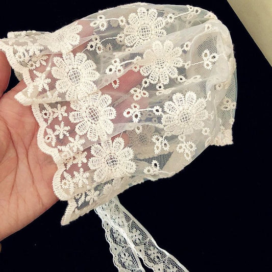 Baby beige lace hat