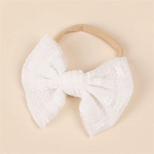 Baby nylon headband with bow knot