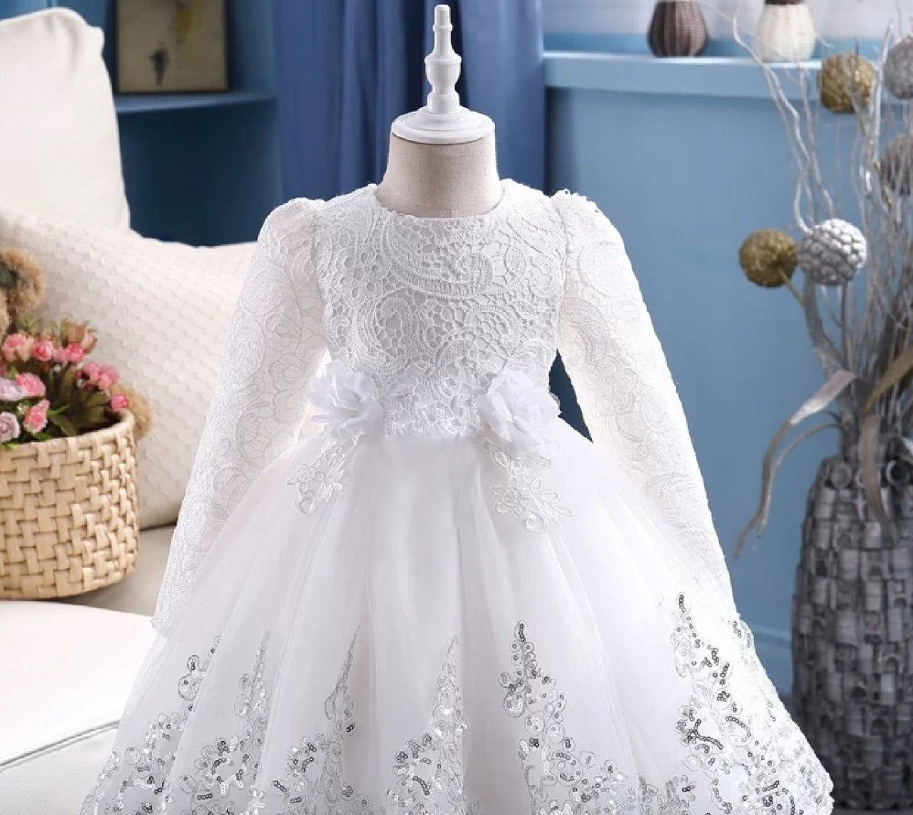 Long sleeve White princess dress