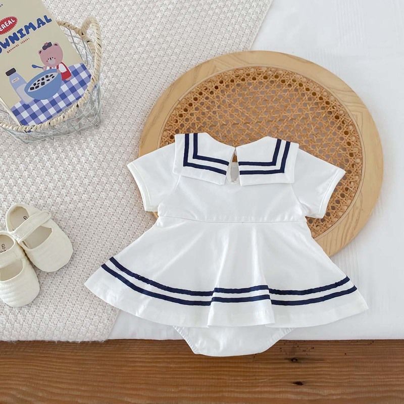 Baby romper with cute bow knot