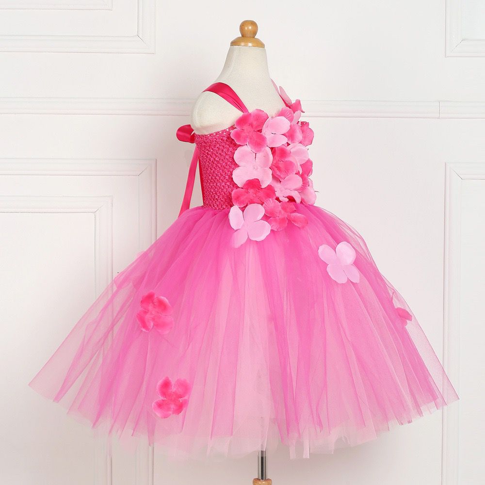 Tutu dress with 3D flowers