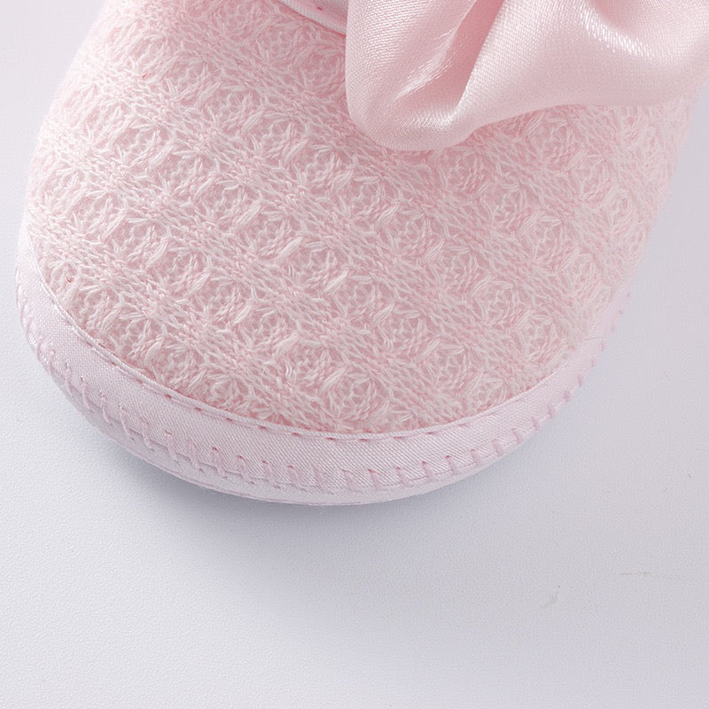 baby pre-walker shoes - satin bow knot