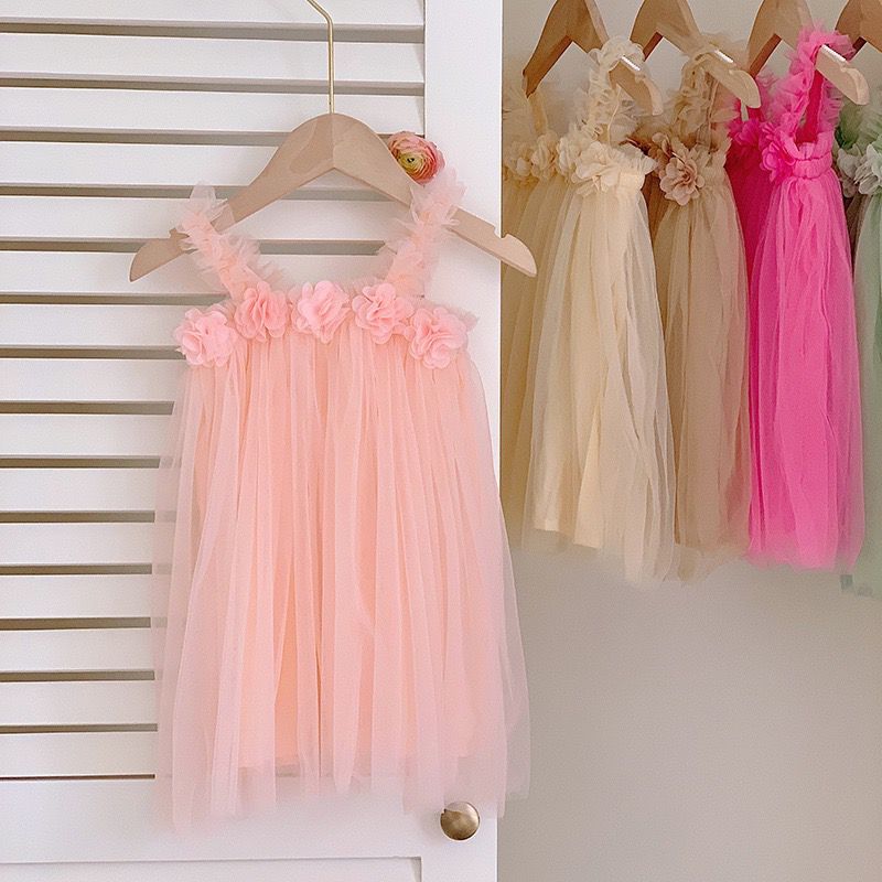 tutu dress with flowers 4 color