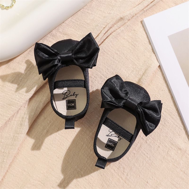 satin shoes with bow knot 3 color