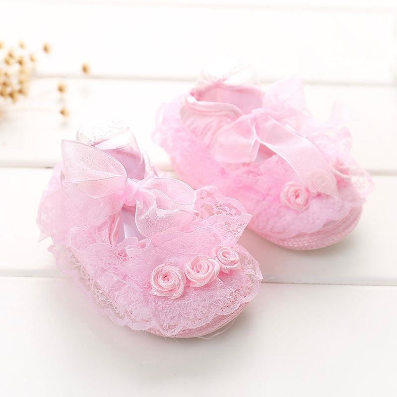 Baby pre-walker shoes lace and silk