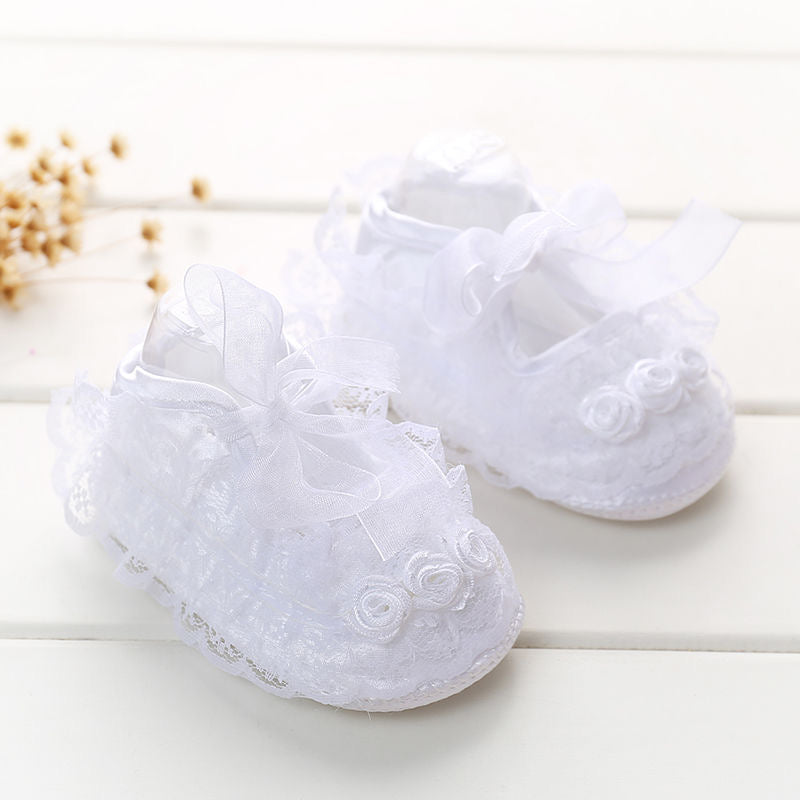 Baby pre-walker shoes lace and silk