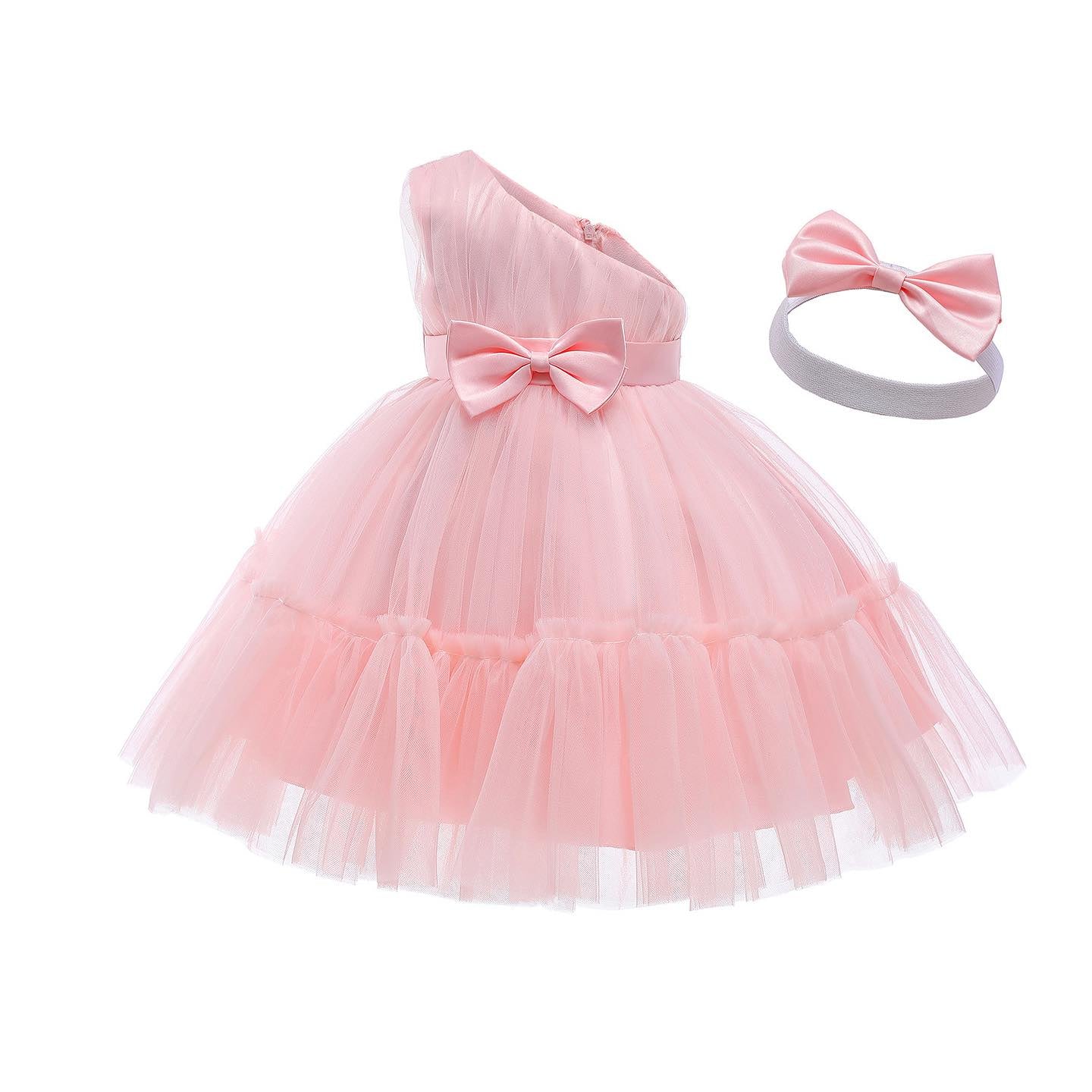 Princess dress half shoulder with headband