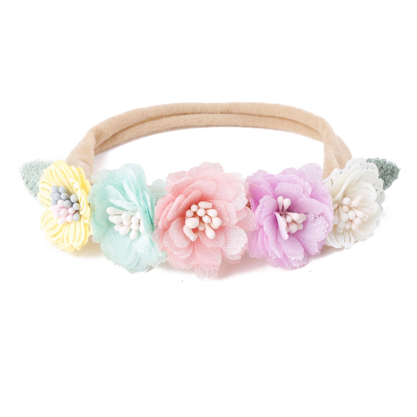 nylon flower headband very soft