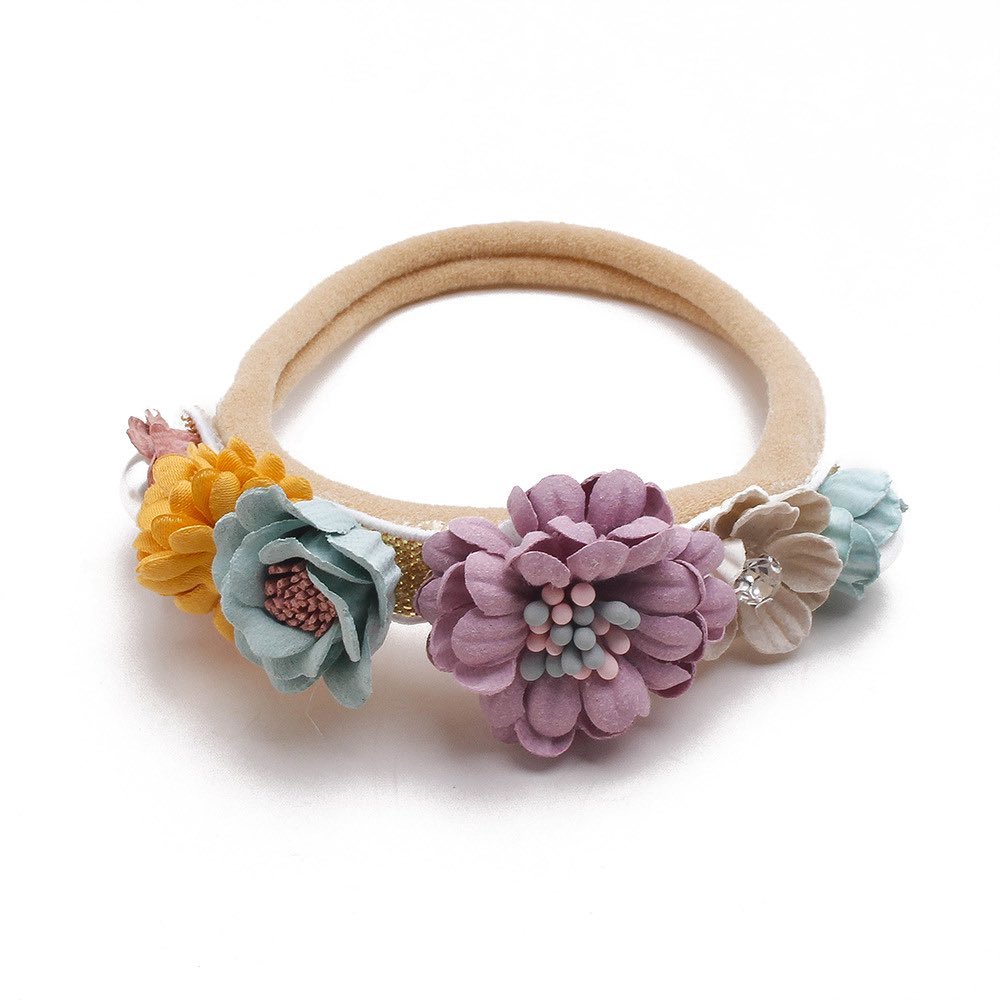 nylon flower headband very soft