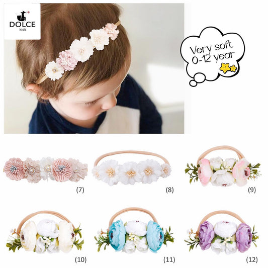 nylon flower headband very soft 2