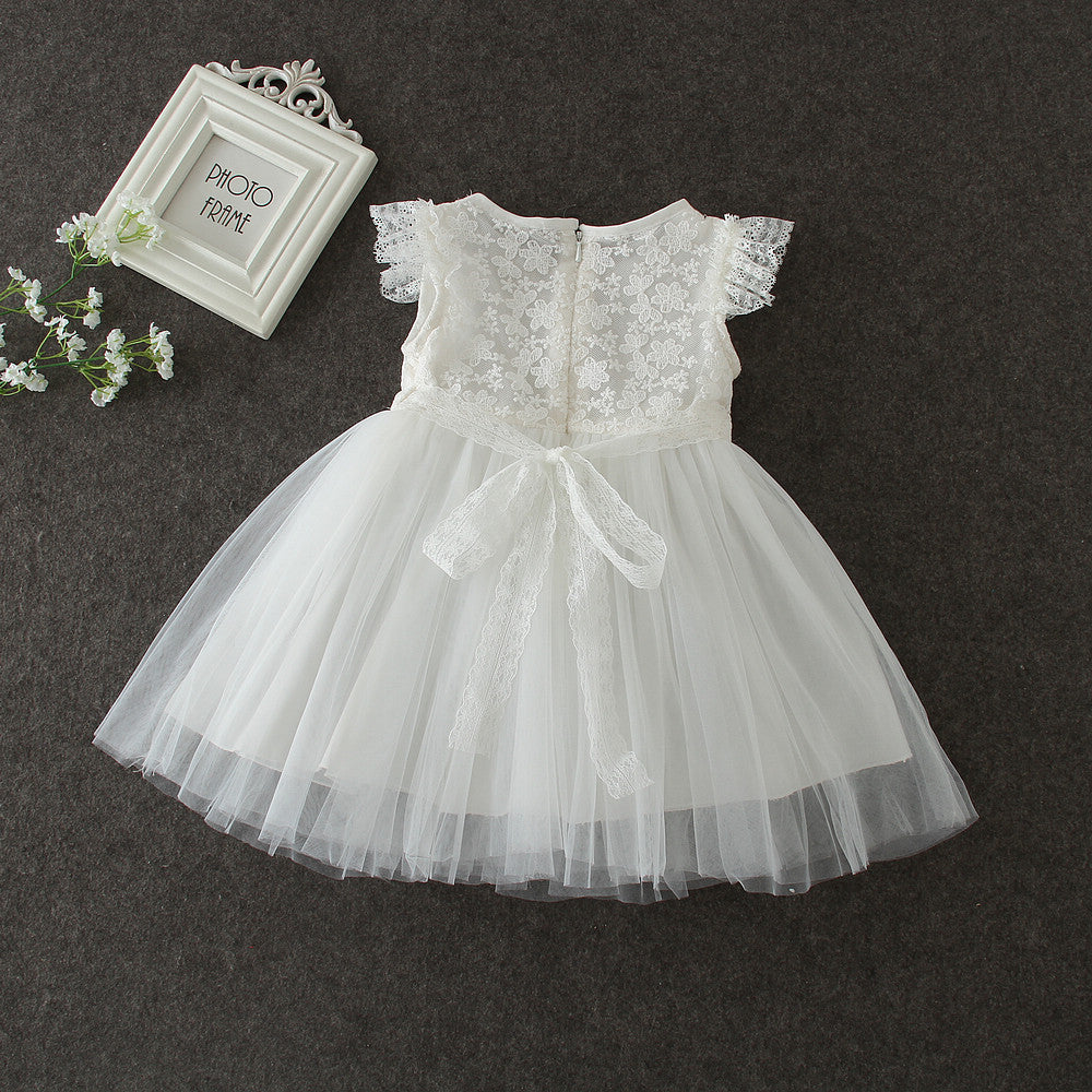 2 piece set baby Lace dress + hat