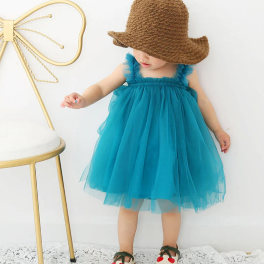 Multi layered Tutu dress peacock blue